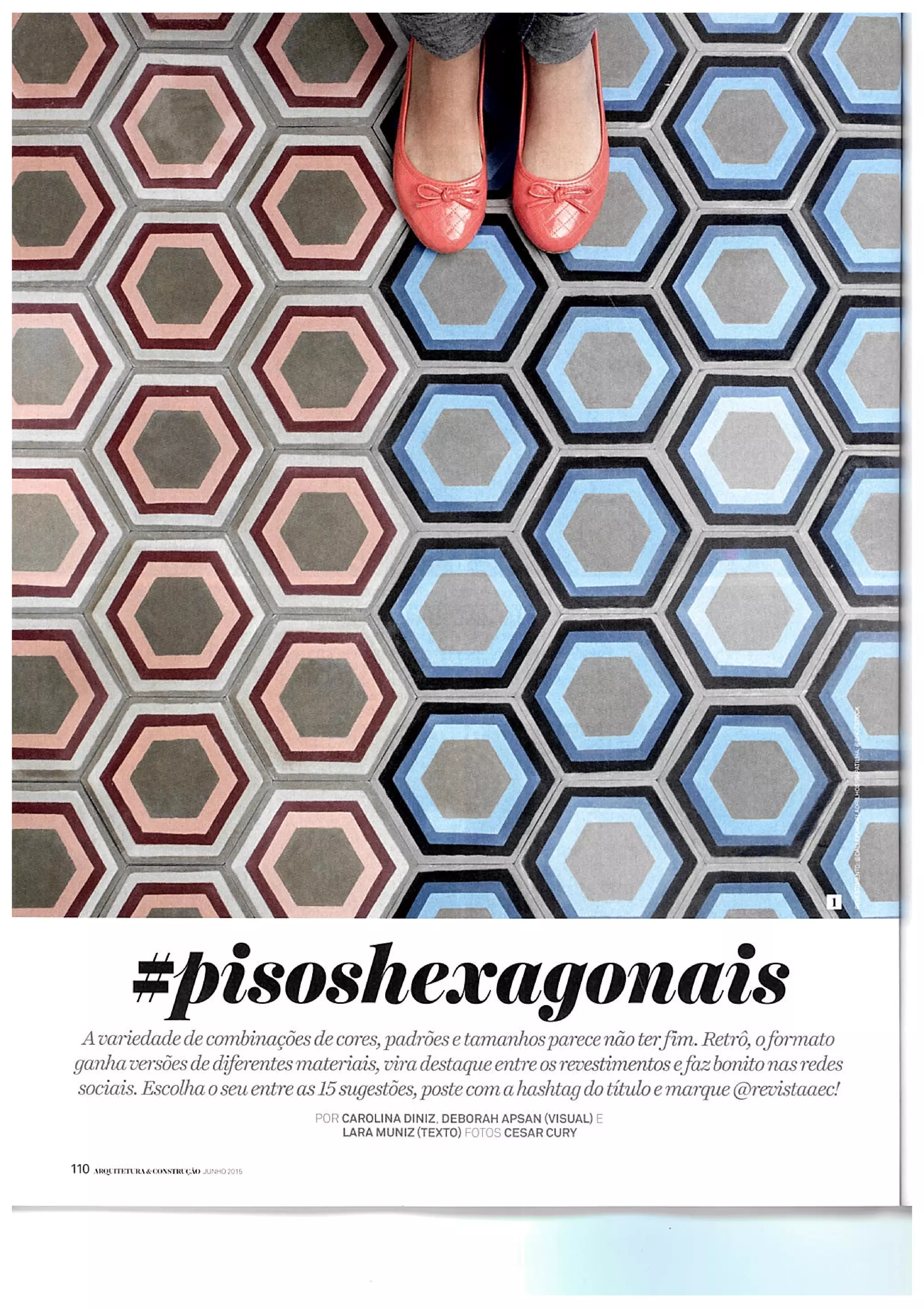 Hexagonais na revista Arquitetura e Construção