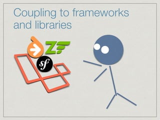 Coupling to frameworks
and libraries
!
!
!
 