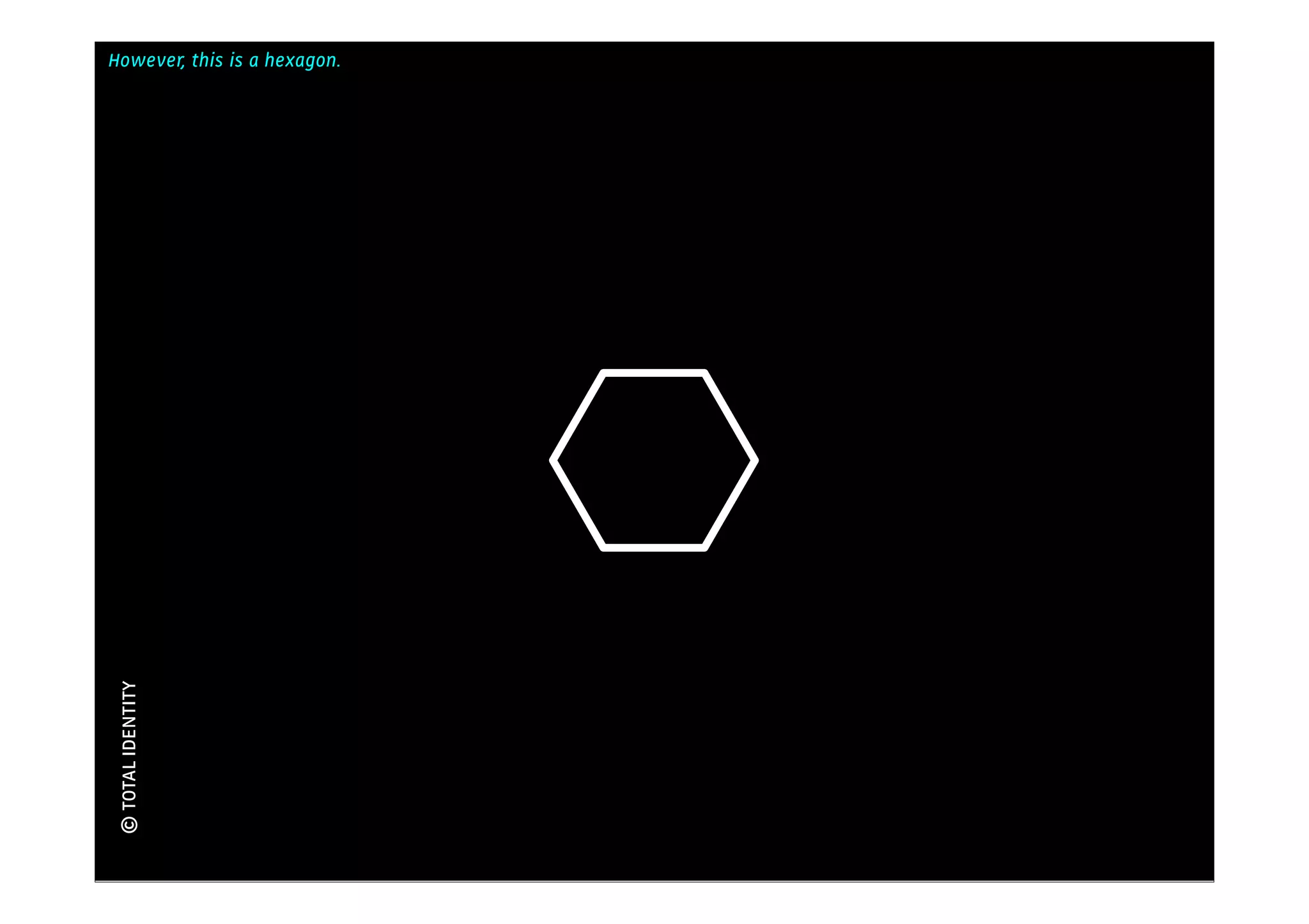 However, this is a hexagon.
                              Kennis
© TOTAL IDENTITY
 