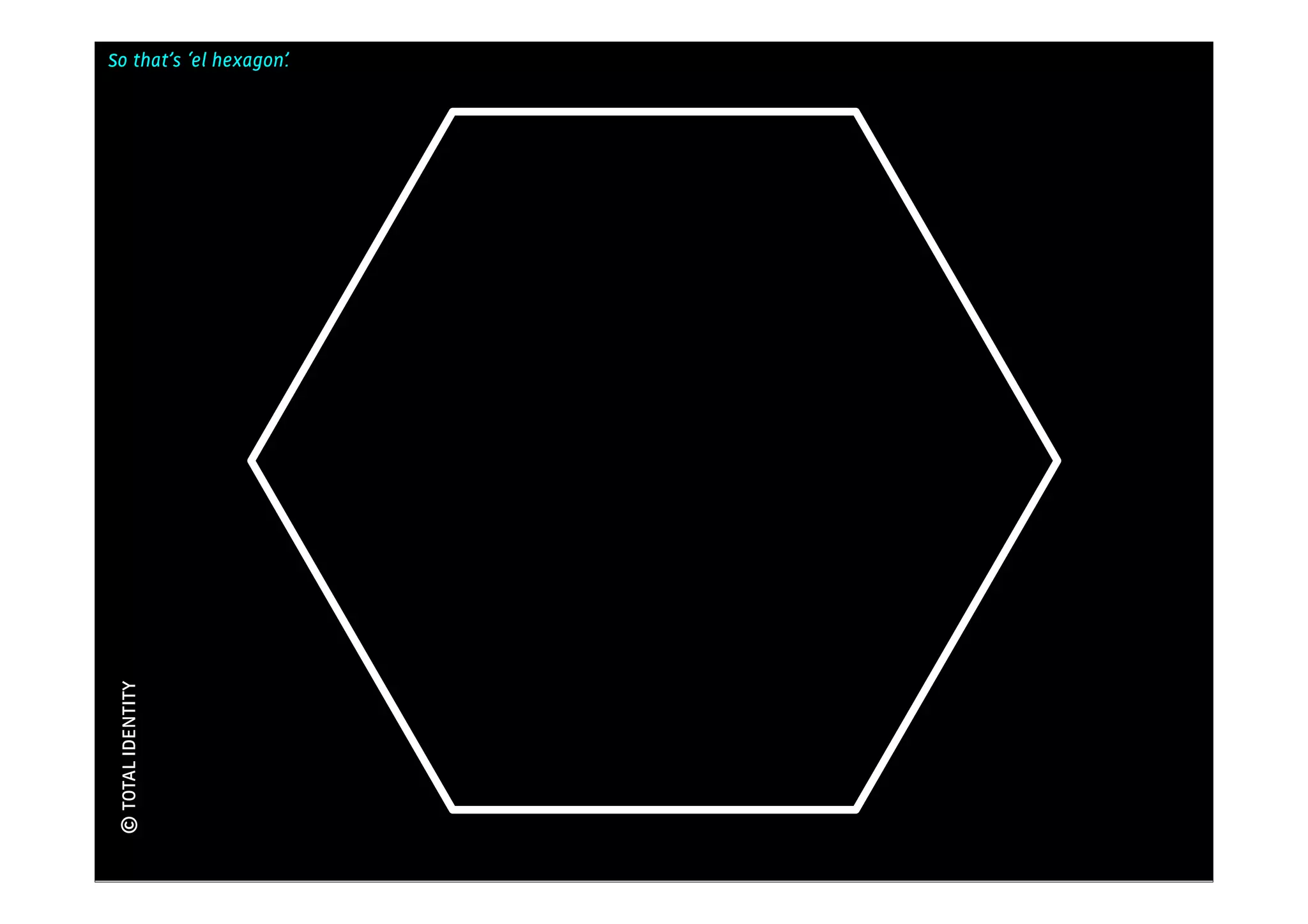 So that’s ‘el hexagon’.
                          Kennis
 © TOTAL IDENTITY
 