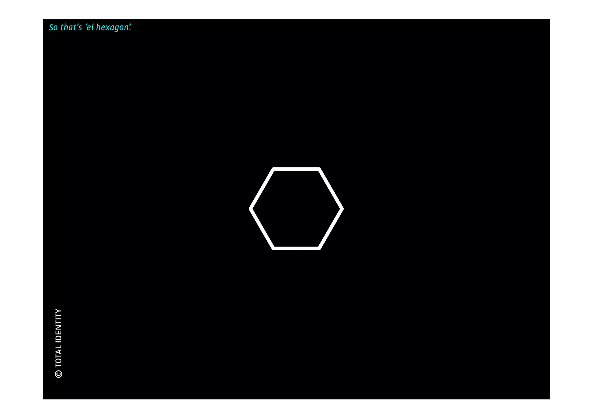 So that’s ‘el hexagon’.
                          Kennis
 © TOTAL IDENTITY
 