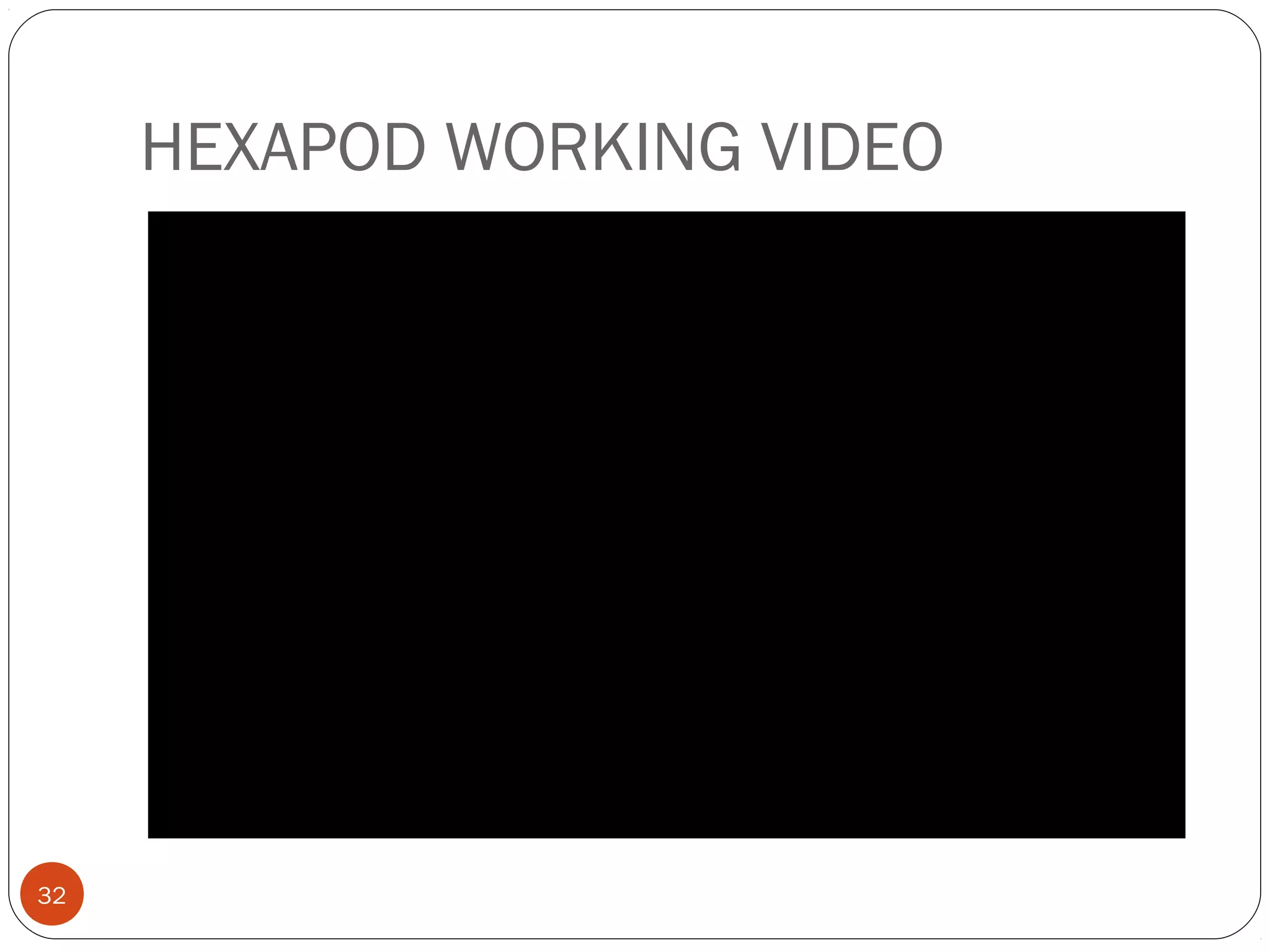 HEXAPOD WORKING VIDEO
32
 