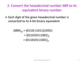 Hexa to binary | PPTX