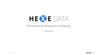 www.hexedata.com
Professional Analytics Company
Resume
 