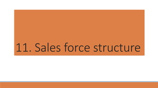 11. Sales force structure

 