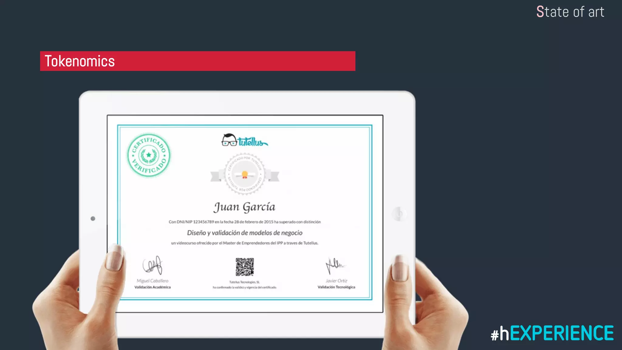 State of art
Tokenomics
 