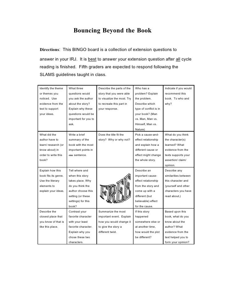 Reading Extension Questions
