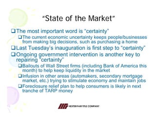2009 Economic Forecast by Hexter Fair