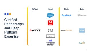 Ad-Tech Email Media Data
Certified
Partnerships
and Deep
Platform
Expertise
3
 