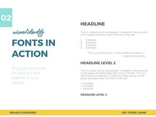 FONTS IN
ACTION
HEADLINE
This is a description paragraph. It explains the purpose
of the page and describes the title to t...