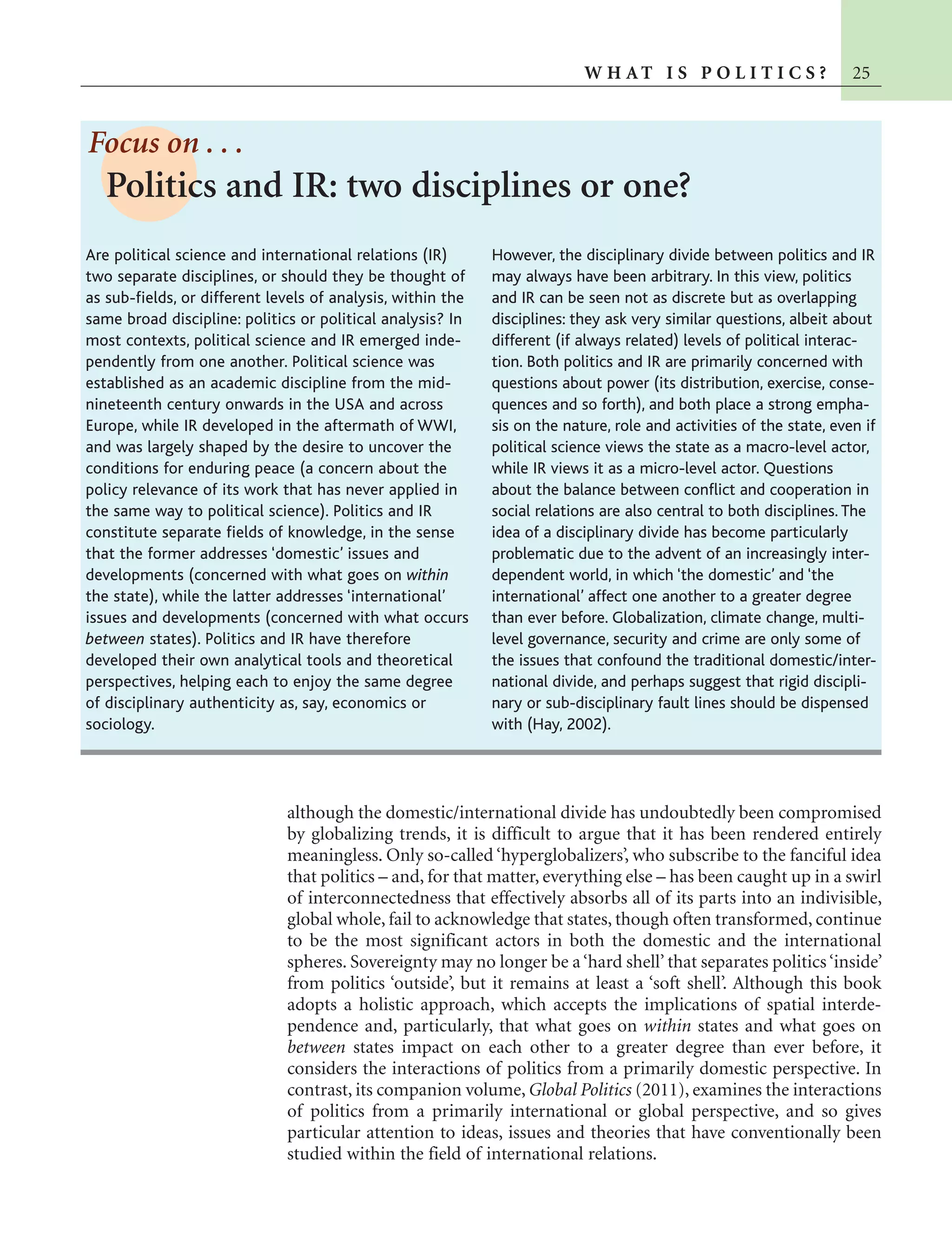 Heywood politics ch1 | PDF