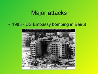 Major attacks 1983 - US Embassy bombing in Beirut 
