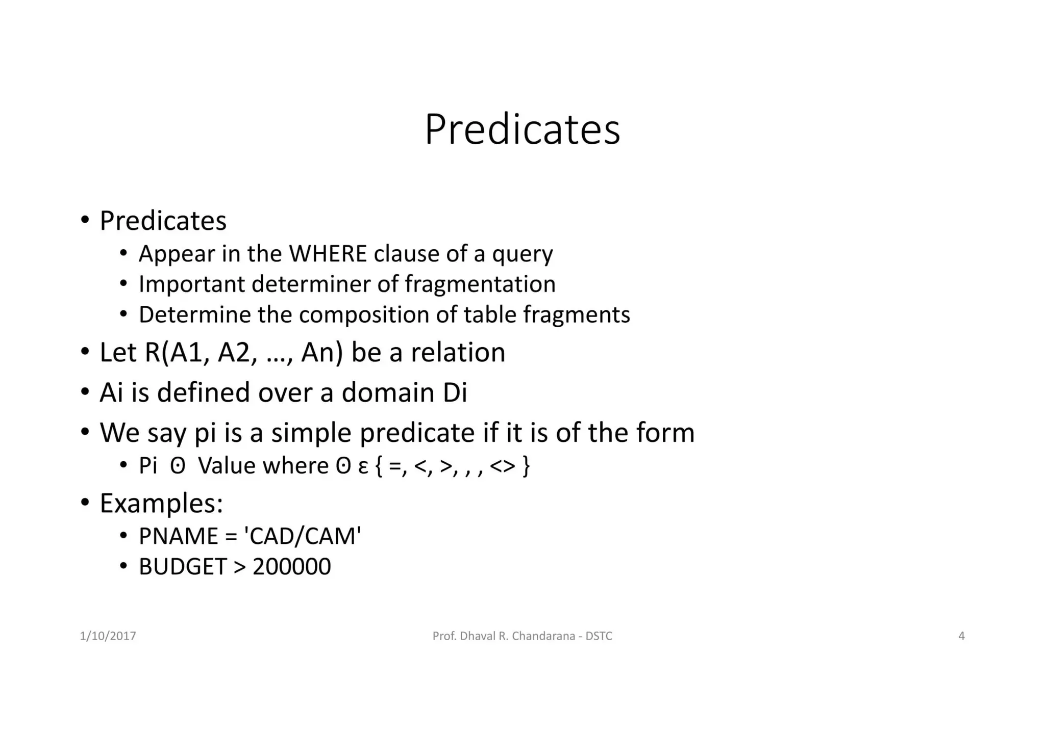 Distributed DBMS - Unit 4 - Data Distribution Alternatives: