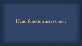 Hand Function Pdf Hand Function in Occupational Therapy OT | PDF