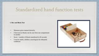Hand Function in Occupational Therapy OT | PDF