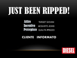 JUST BEEN RIPPED! TARGET GIOVANI ACQUISTO JEANS QUALITA’-PREZZO CLIENTE INFORMATO  
