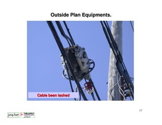 Outside Plan Equipments.




Cable been lashed



                                  17
 