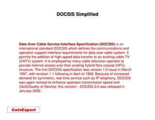 Hfc q- more on docsis | PDF
