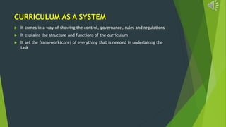 Introduction to Curriculum studies | PPTX