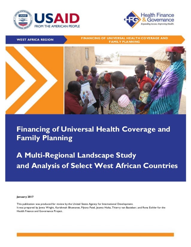 financing of universal health coverage and family planning a multi r