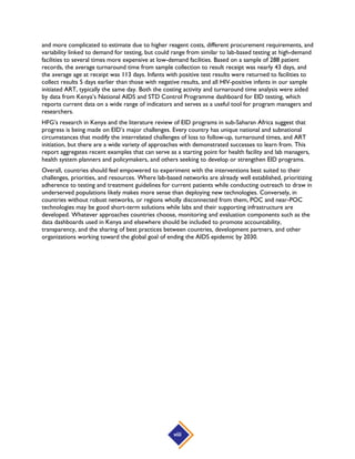 Lessons Learned for Strengthening Early Infant Diagnosis of HIV ...