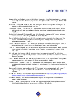 Lessons Learned for Strengthening Early Infant Diagnosis of HIV ...