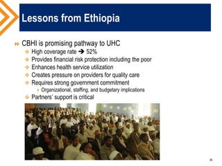 The Role of Health Insurance in UHC: Learning from Ghana and Ethiopia | PDF