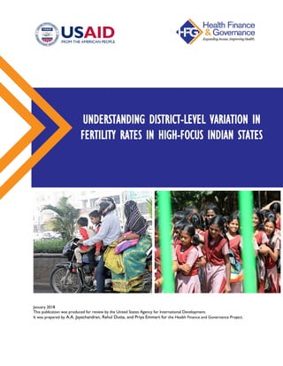 Understanding District Level Variation in Fertility Rates in High  
