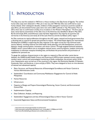 Entomological Monitoring, Environmental Compliance, and Vector Control Capacity for the Prevention of Zika and Other Arboviruses: Guatemala Assessment Report