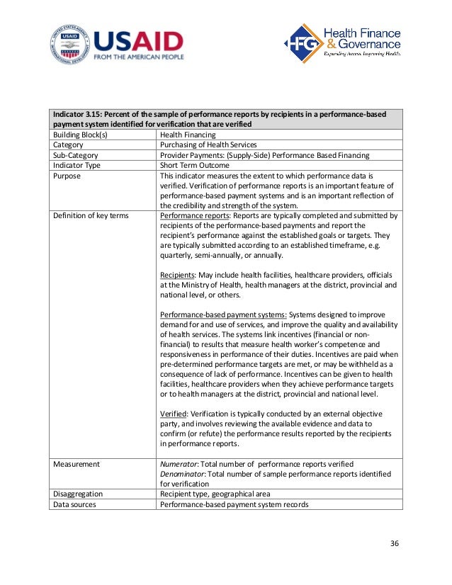 Health Financing Indicators Reference Sheet 2014
