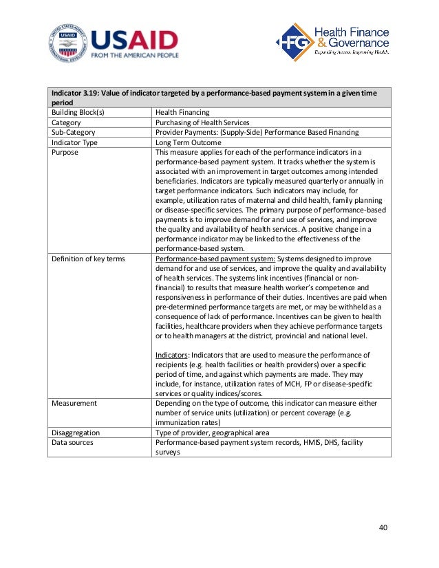 Health Financing Indicators Reference Sheet 2014