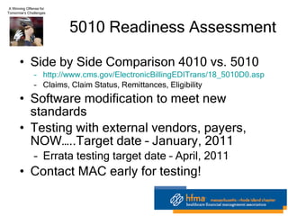 HFMA 1-21-11 On 5010 And ICD-10 | PPT