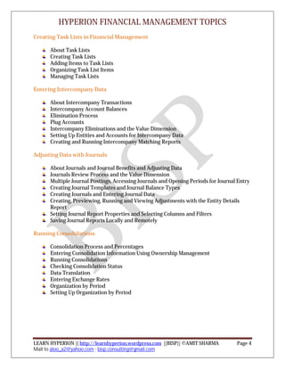 Hfm course content | PDF