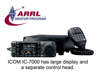 ICOM IC-7000 has large display and a separate control head. 