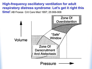 High-frequency oscillatory ventilation for adult
respiratory distress syndrome: Let's get it right this
time! AB Froese Crit Care Med 1997; 25:906-908
 