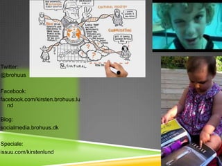 Twitter:
@brohuus

Facebook:
facebook.com/kirsten.brohuus.lu
   nd

Blog:
socialmedia.brohuus.dk

Speciale:
issuu.com/kirstenlund
 