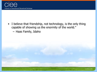I believe that friendship, not technology, is the only thing capable of showing us the enormity of the world.” Haas Family, Idaho 