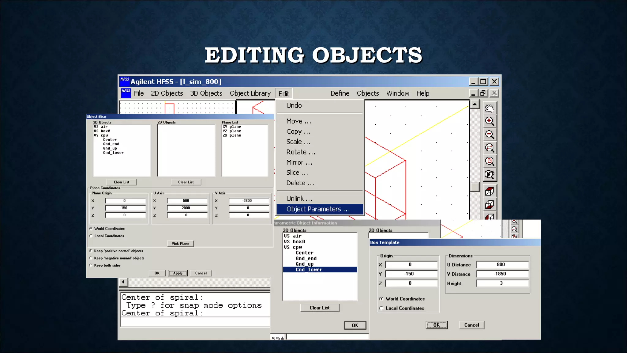EDITING OBJECTSEDITING OBJECTS
 