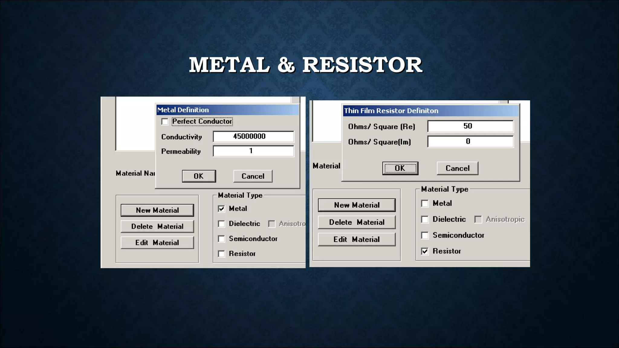 METAL & RESISTORMETAL & RESISTOR
 