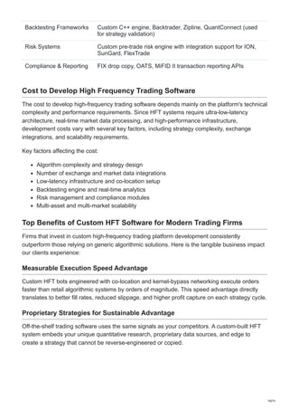 High-Frequency Trading Software Development: Complete Guide for Fintech ...