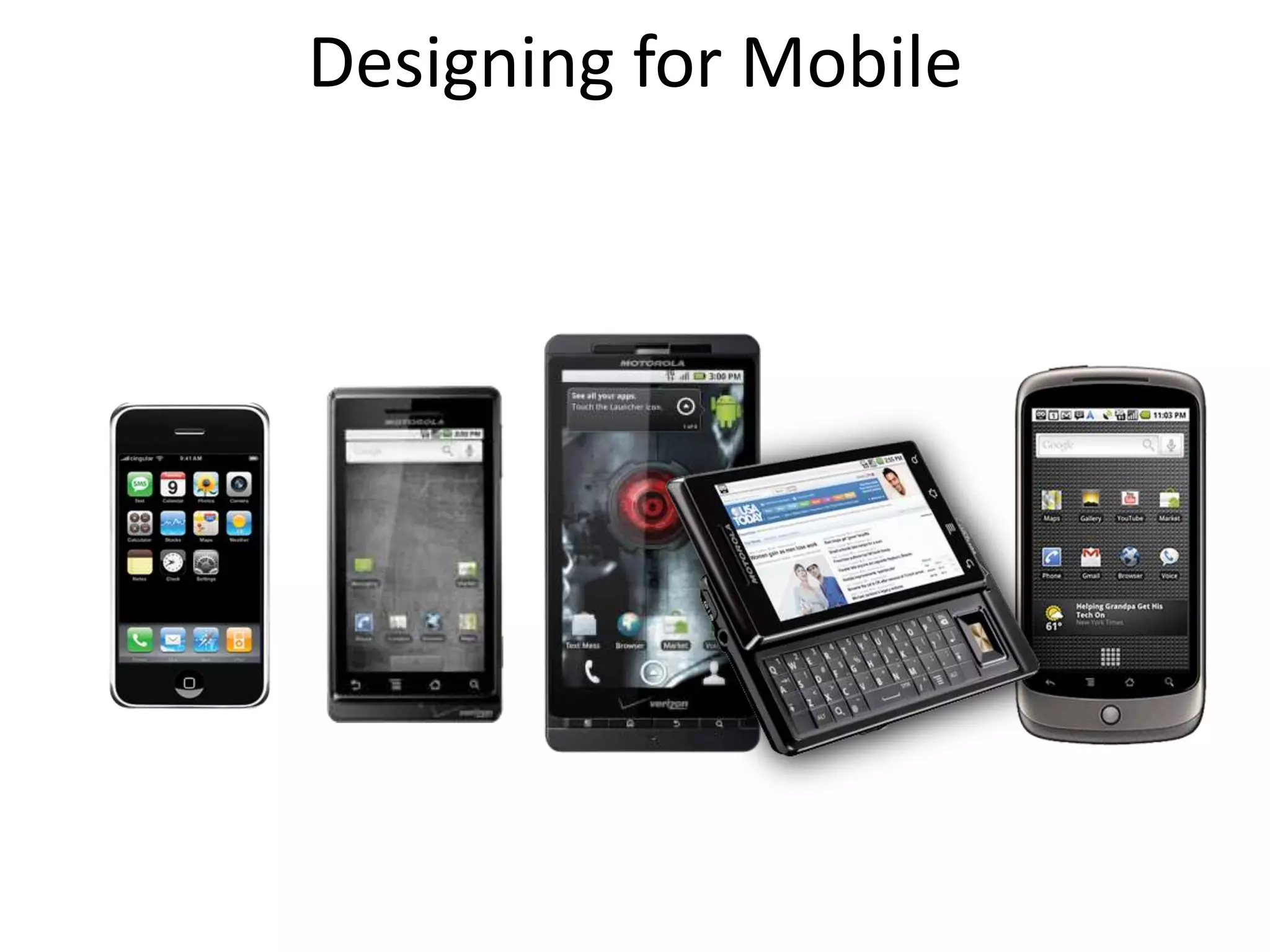 Designing for Mobile