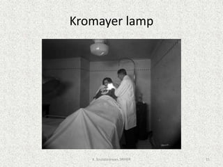 Kromayer lamp
K. Soundararajan, SRIHER 15
 