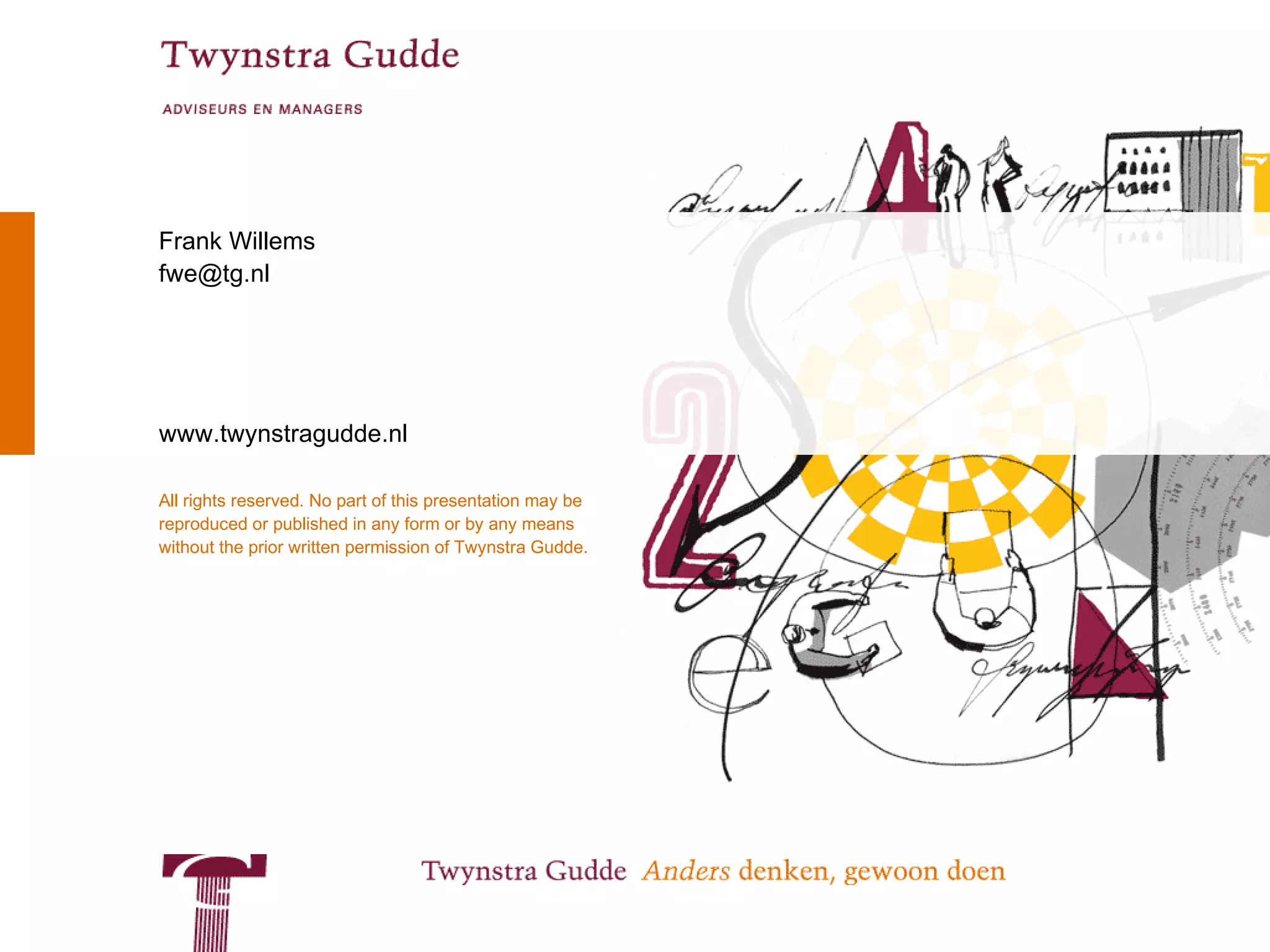 All rights reserved. No part of this presentation may be reproduced or published in any form or by any means without the prior written permission of Twynstra Gudde. Frank Willems [email_address] www.twynstragudde.nl 