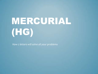 Mercurial(hg) How 2 letters will solve all your problems 