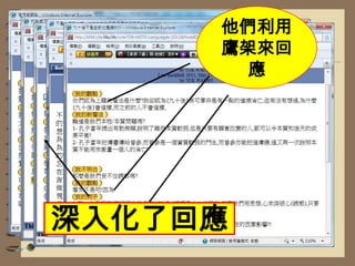 他們利用鷹架來回應深入化了回應