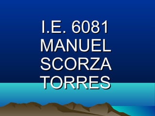 I.E. 6081
MANUEL
SCORZA
TORRES

 
