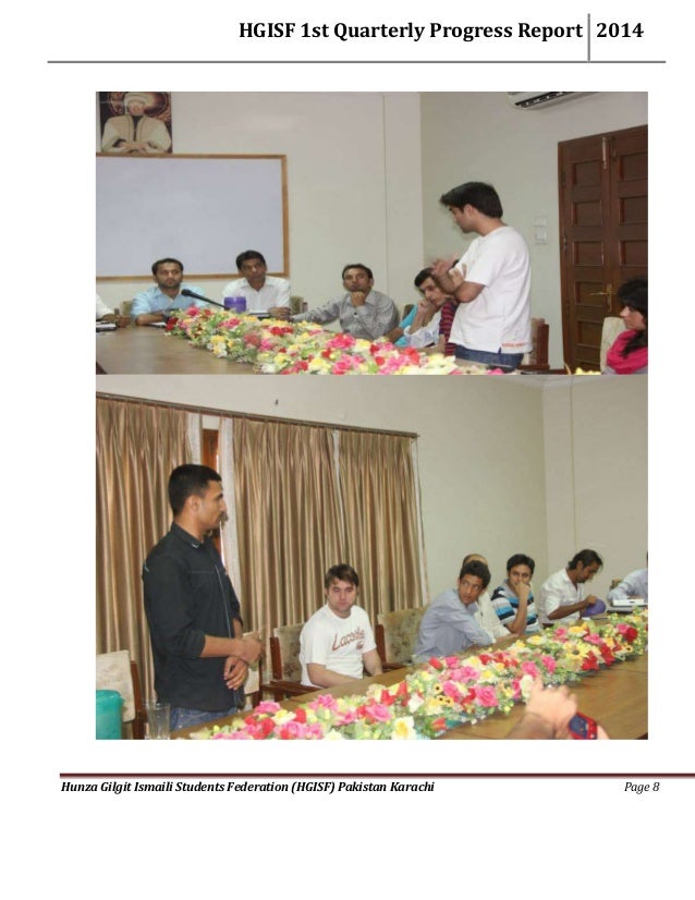 Hgisf 1st Quarterly Progress Report 2014