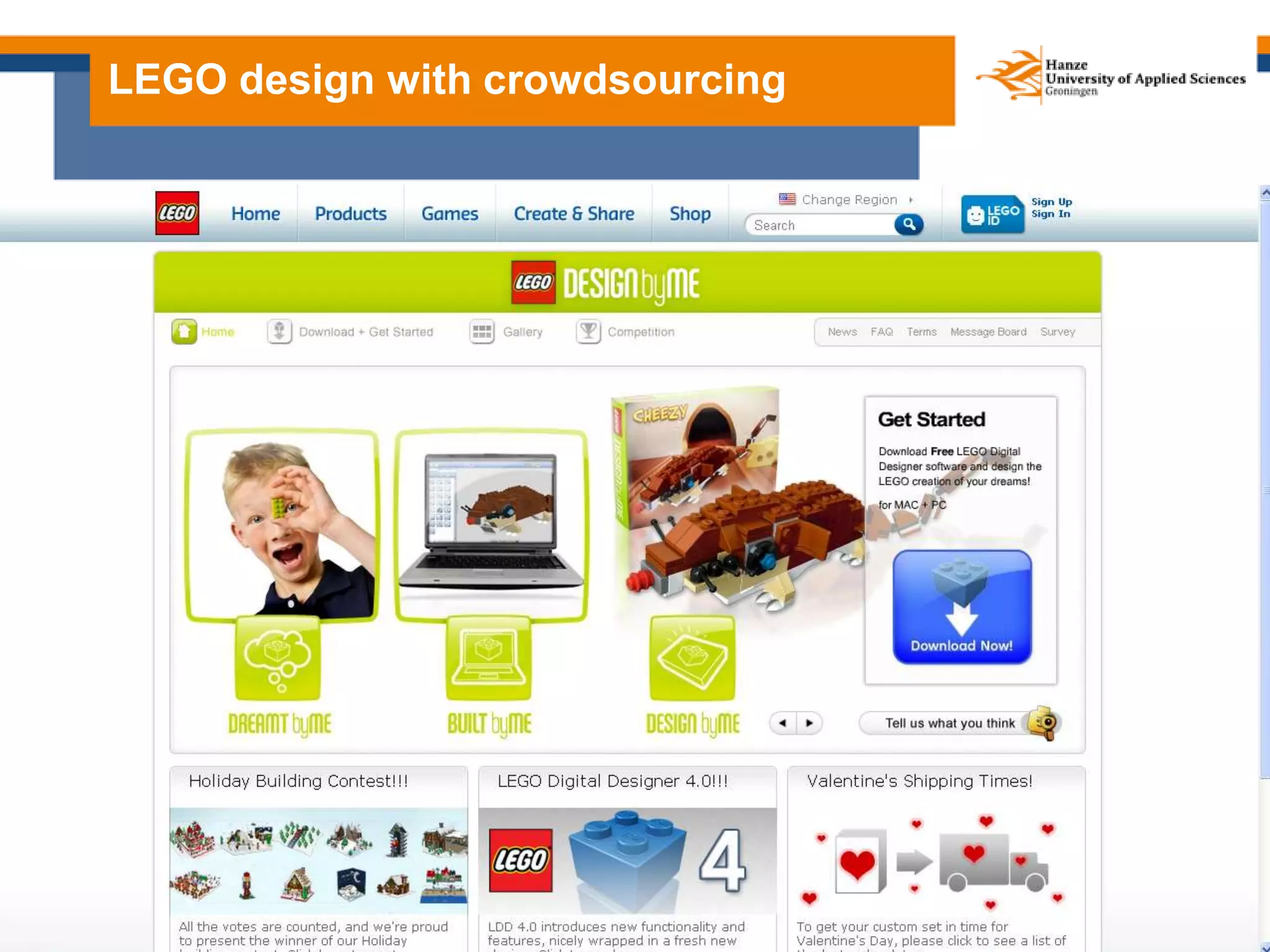 21
LEGO design with crowdsourcing
 