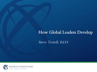 How Global Leaders Develop

Steve Terrell, Ed.D.
 