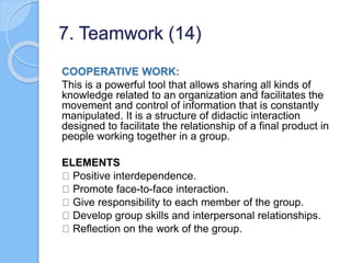 COOPERATIVE WORK:
This is a powerful tool that allows sharing all kinds of
knowledge related to an organization and facili...